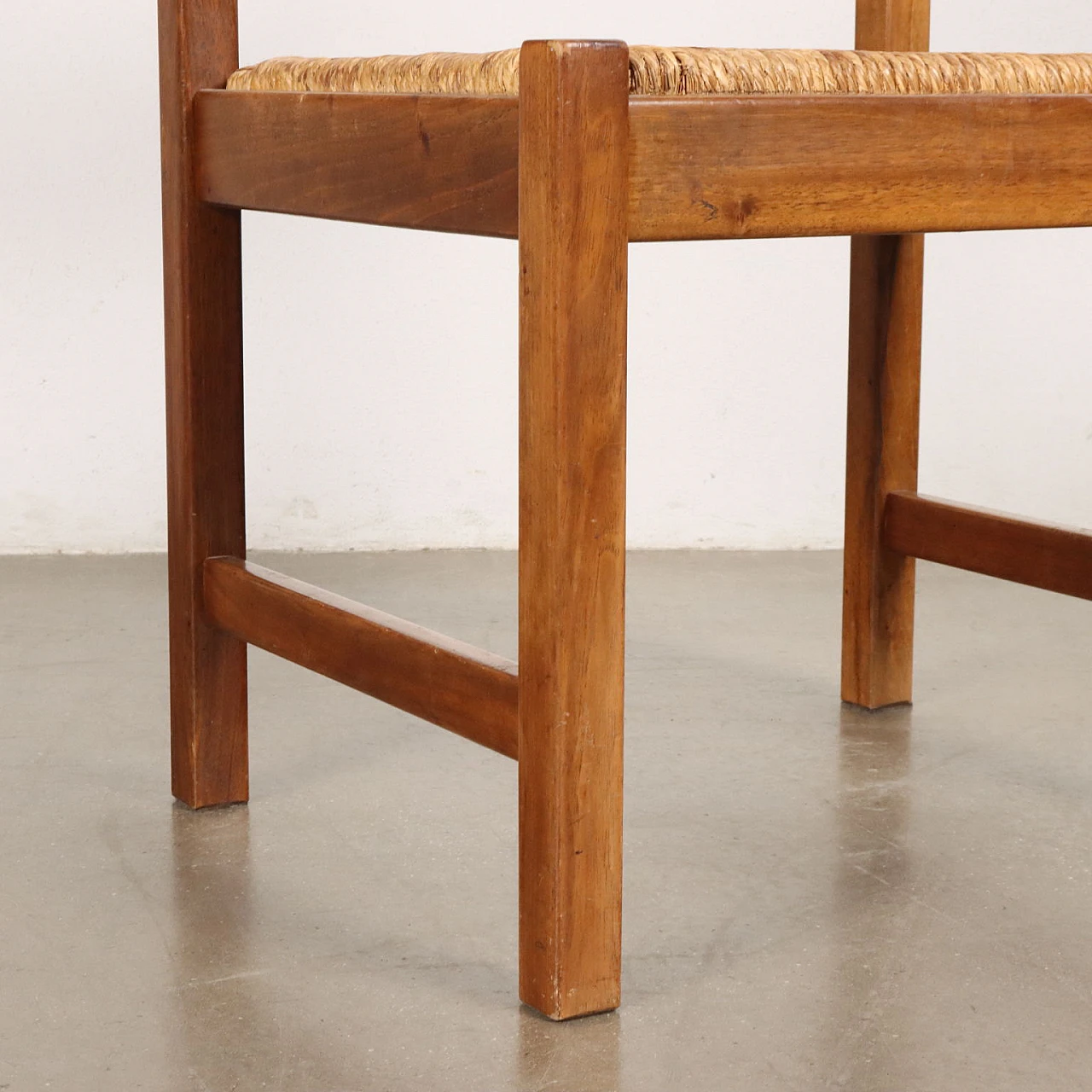 4 Torbecchia chairs in raffia by G. Michelucci for Poltronova, 1960s 6