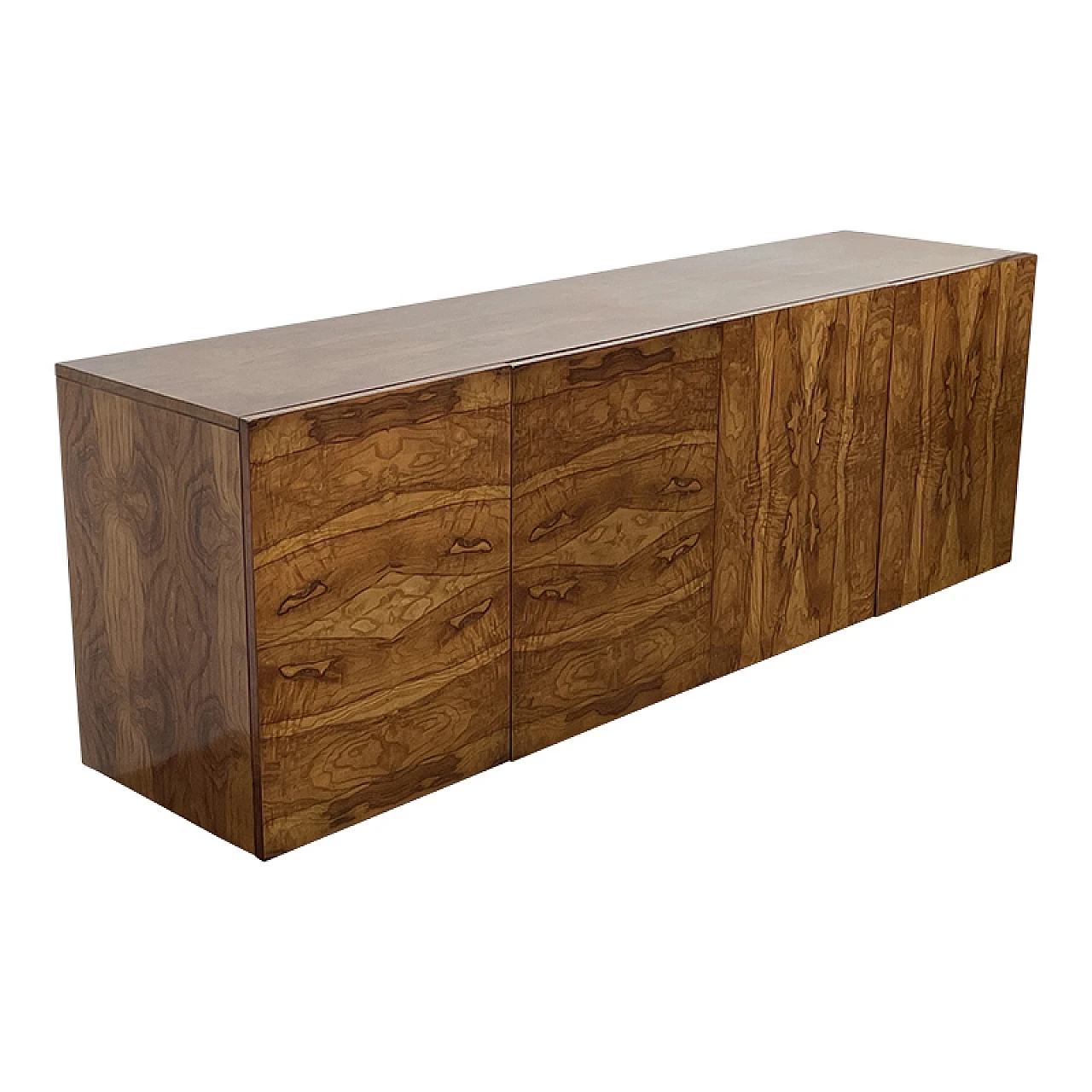Art Deco style briar-root sideboard, 1980s 2