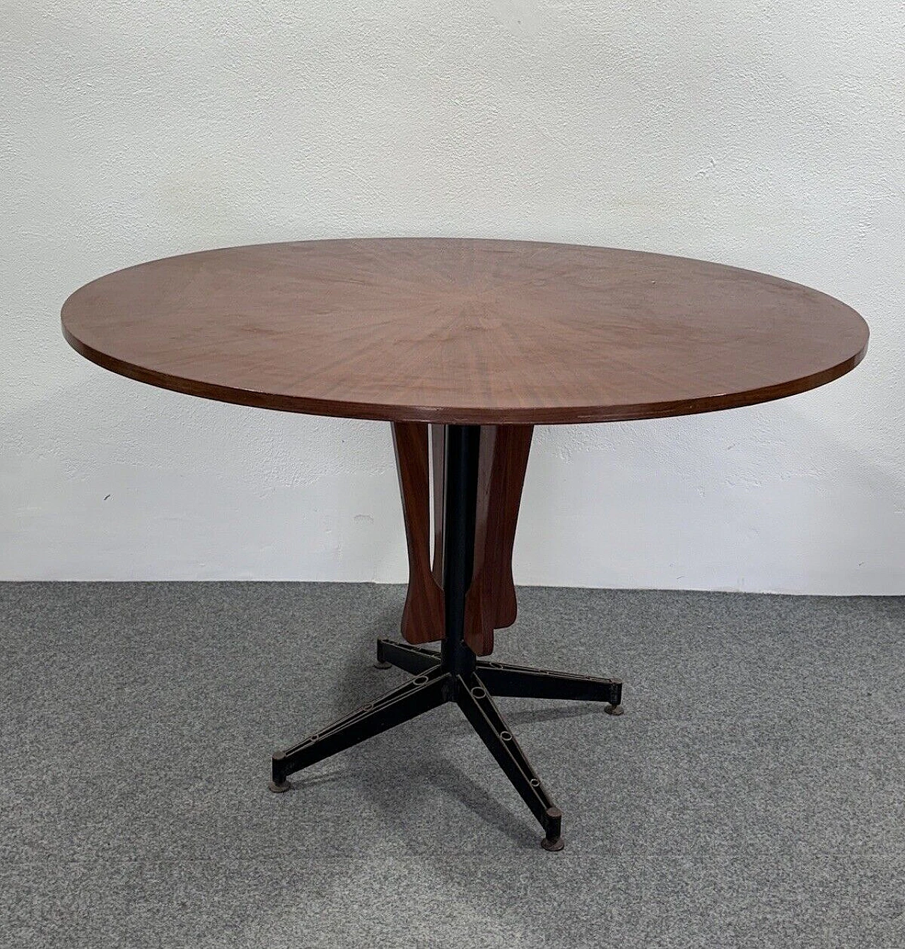 Metal and wood Lulli table by Carlo Ratti, 1960s 3