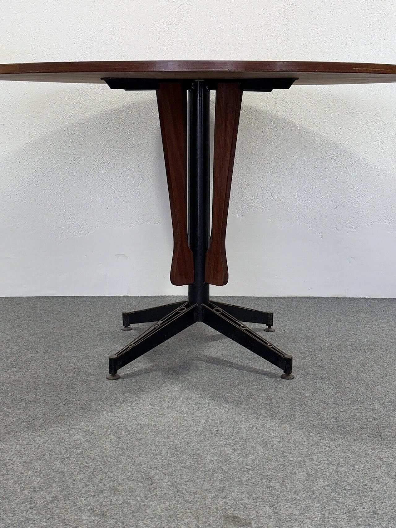 Metal and wood Lulli table by Carlo Ratti, 1960s 5