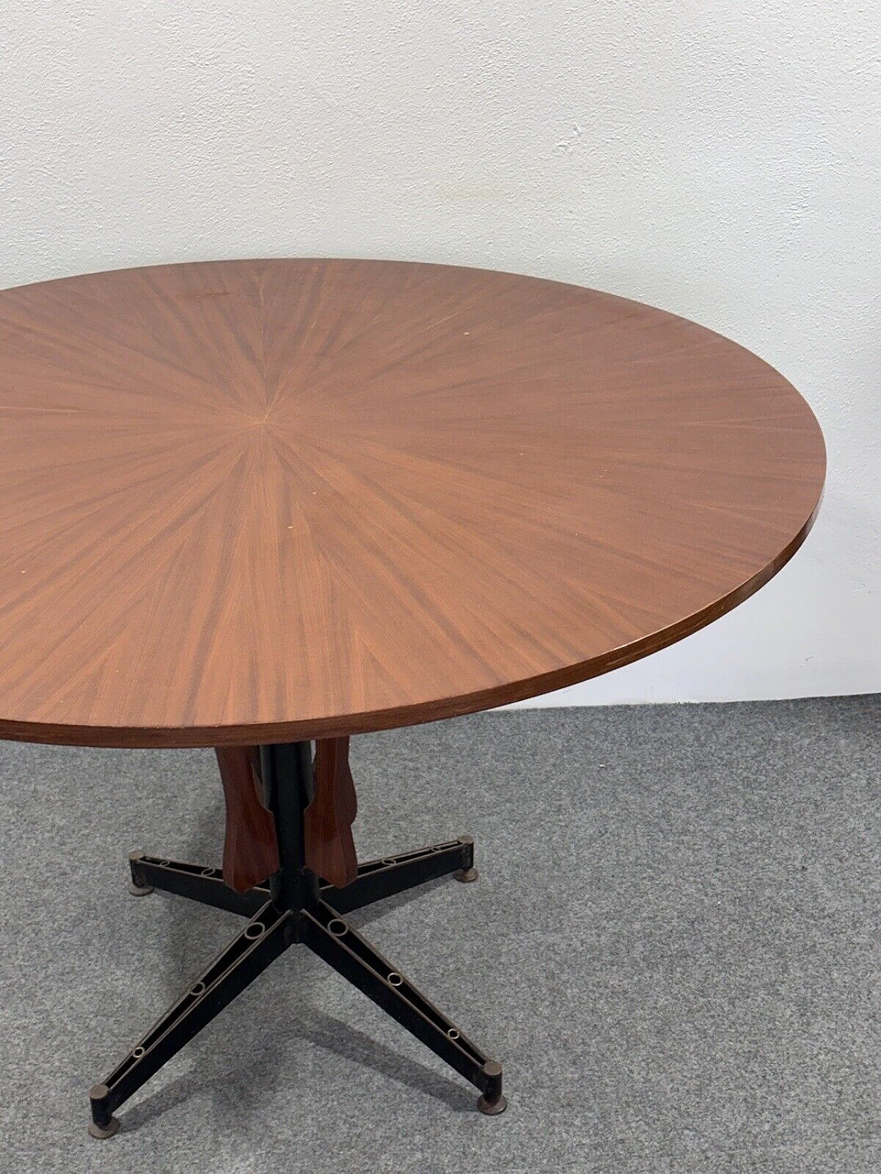 Metal and wood Lulli table by Carlo Ratti, 1960s 6