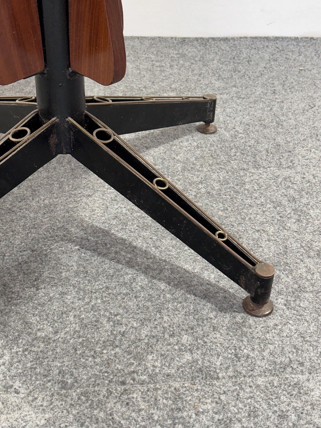 Metal and wood Lulli table by Carlo Ratti, 1960s 9