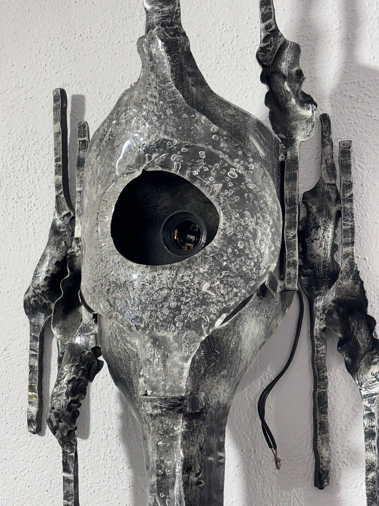 Brutalist wall light by Tom Ahlström and Hans Ehrich, 1970s 3