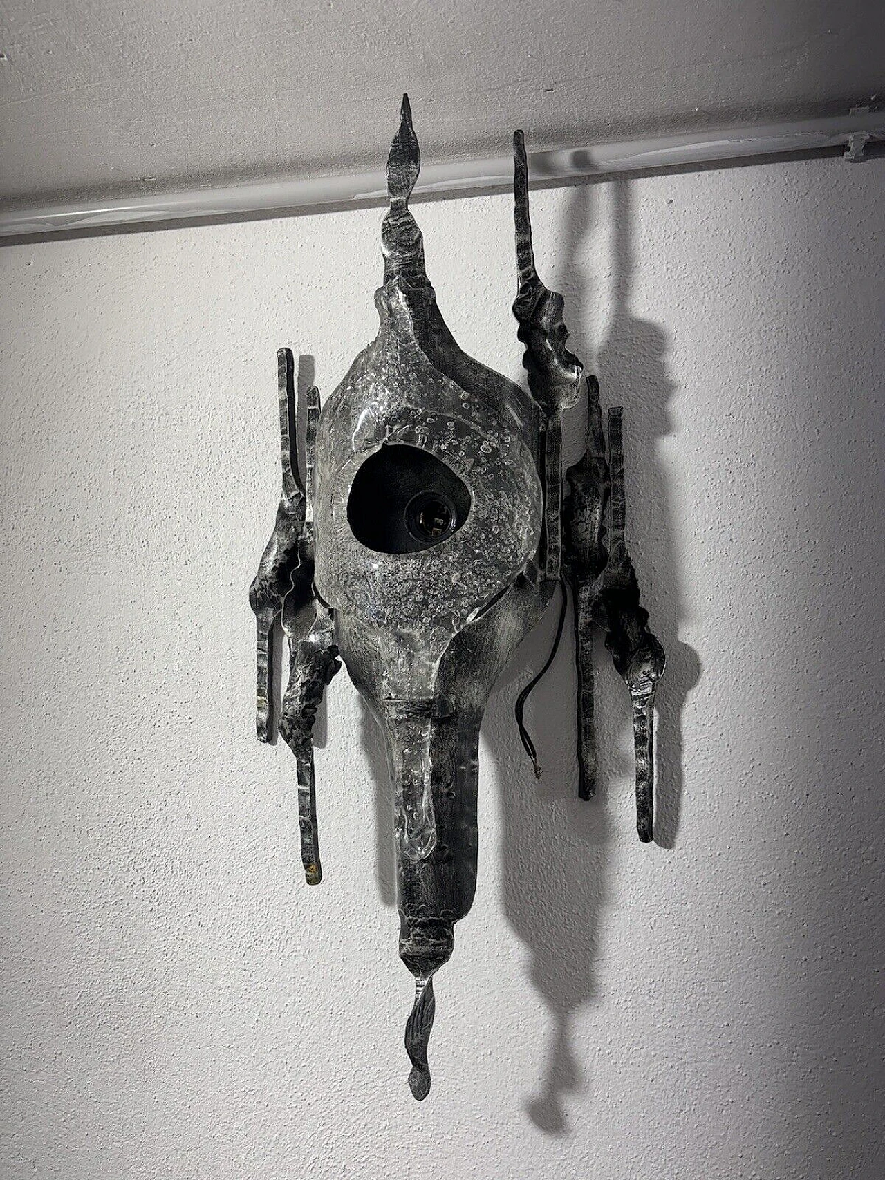 Brutalist wall light by Tom Ahlström and Hans Ehrich, 1970s 7