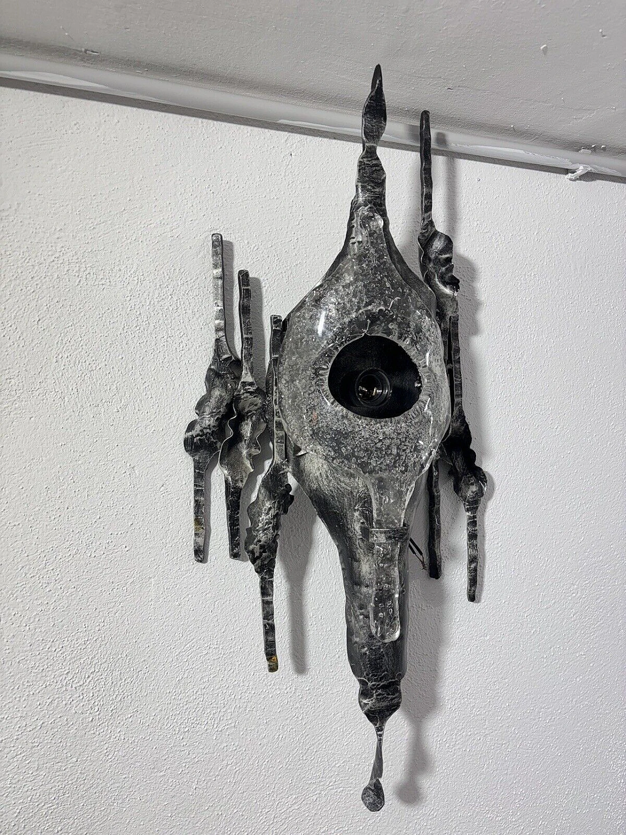 Brutalist wall light by Tom Ahlström and Hans Ehrich, 1970s 11