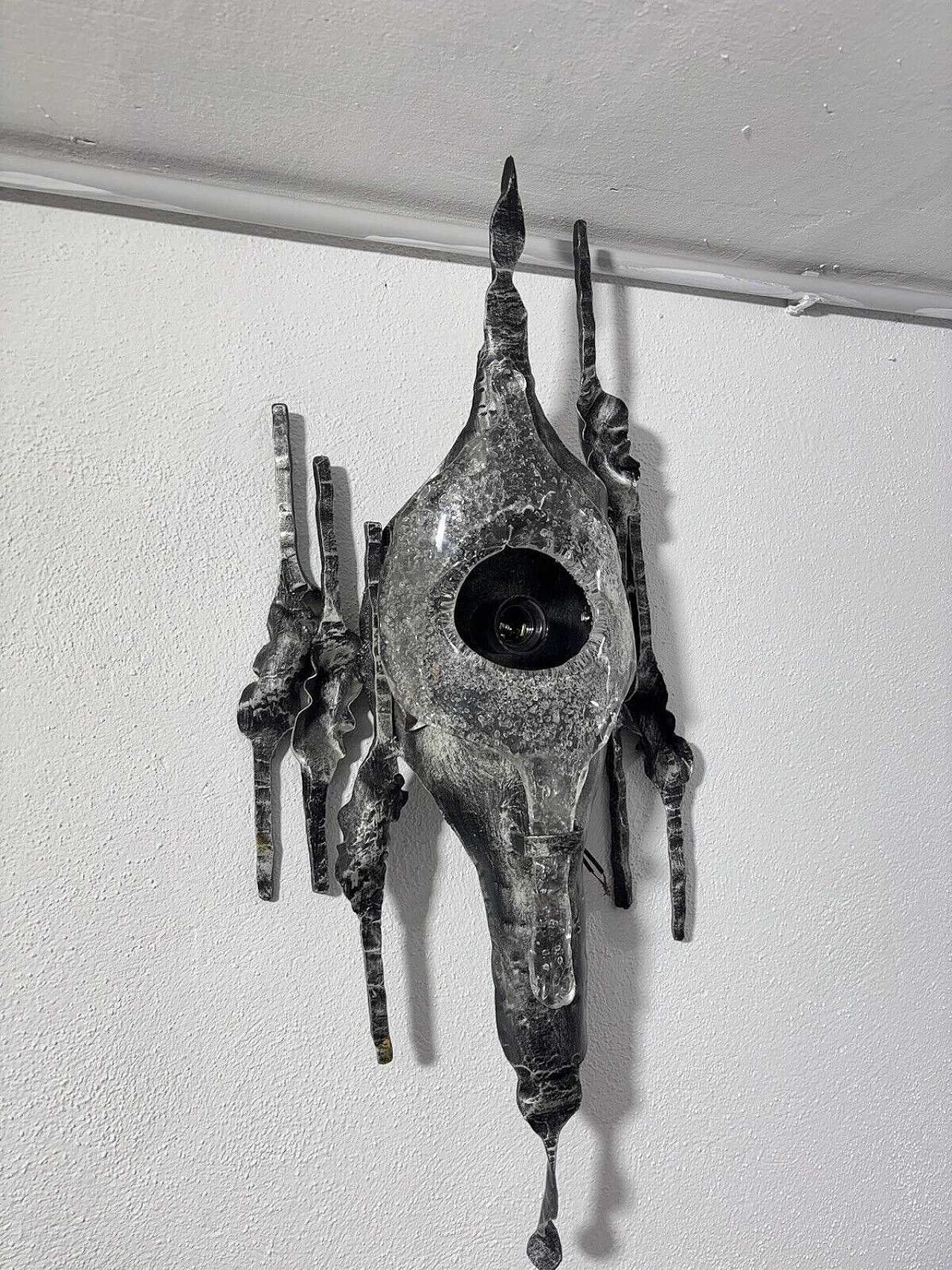 Brutalist wall light by Tom Ahlström and Hans Ehrich, 1970s 12