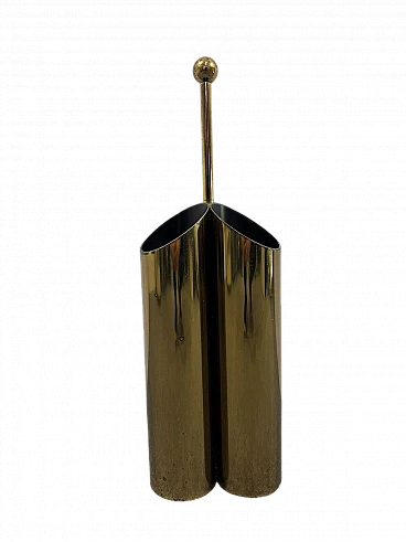 Brass umbrella stand in the style of Luigi Caccia Dominioni