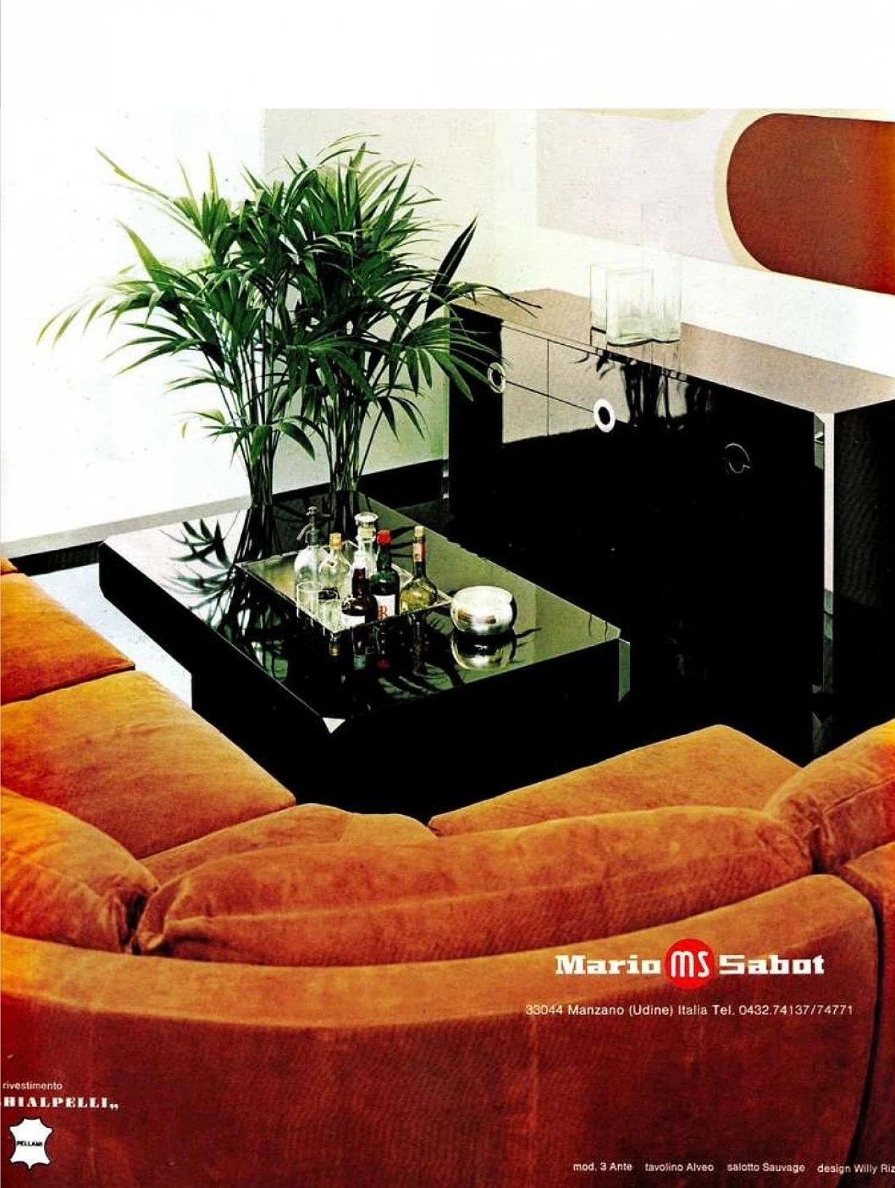 Alveo coffee table in black formica by Willy Rizzo for Sabot, 1972 11