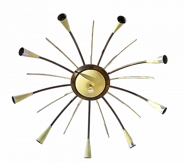 Chandelier attributed to Angelo Lelli for Arredoluce, 1950s