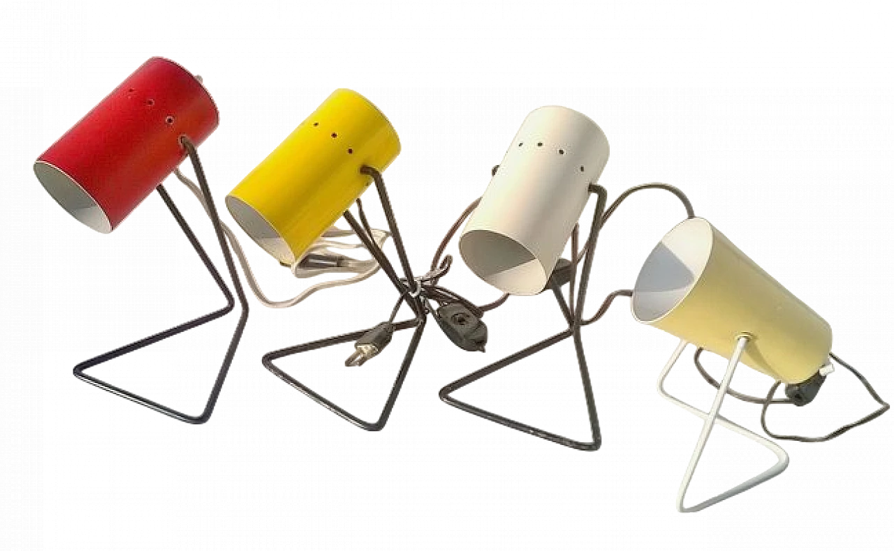 4 Coloured table lamps by Stilux Milano, 1950s 5