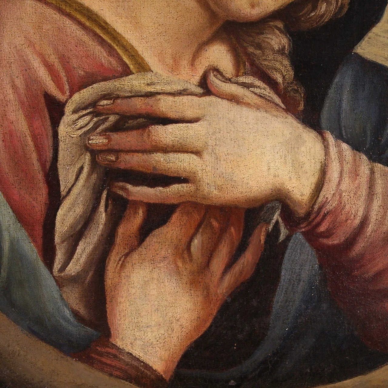 Praying Madonna, oil painting on canvas, second half of 18th century 6