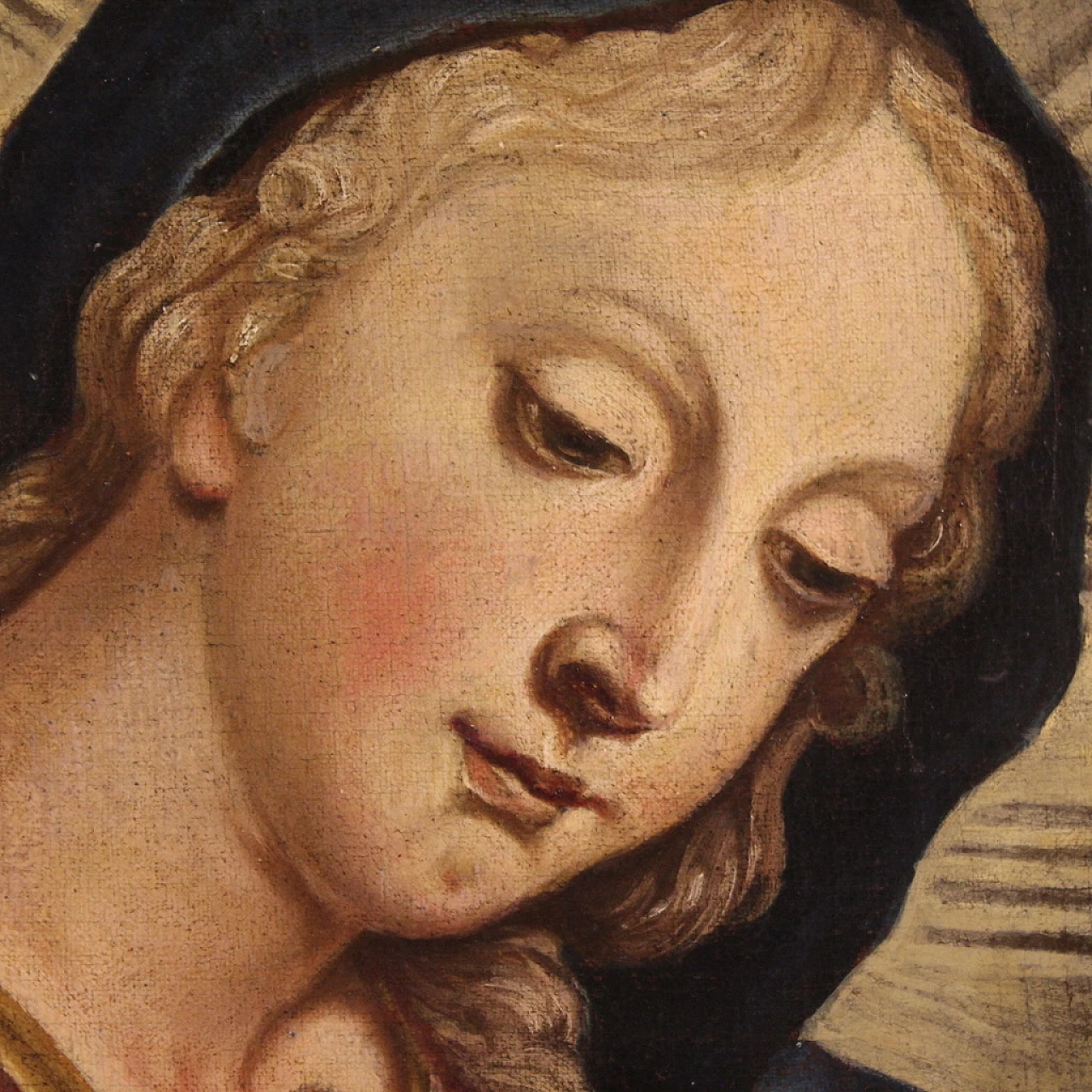 Praying Madonna, oil painting on canvas, second half of 18th century 10