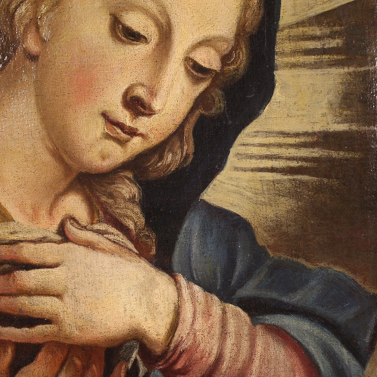 Praying Madonna, oil painting on canvas, second half of 18th century 12