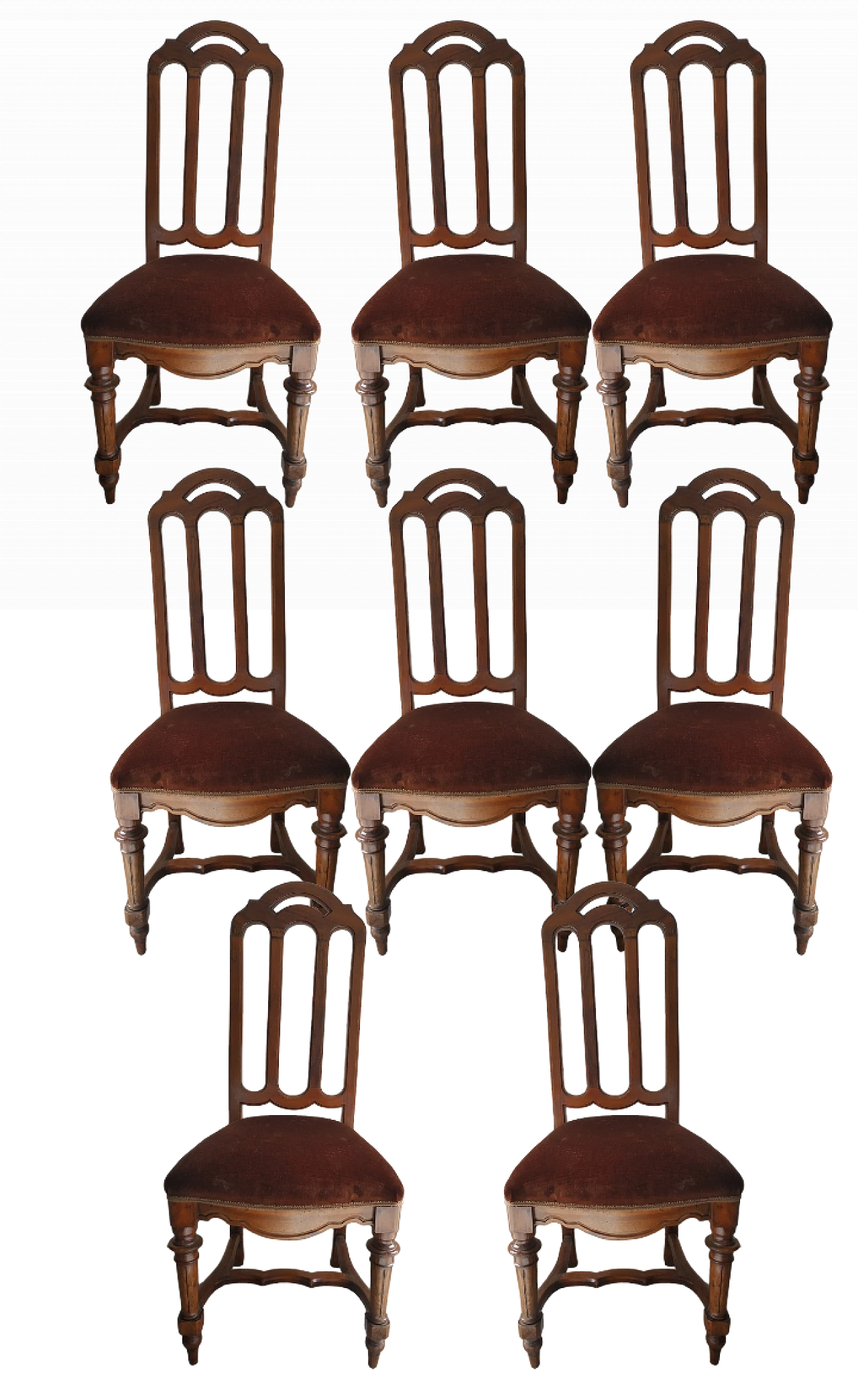 8 Sedie in noce, '800 27