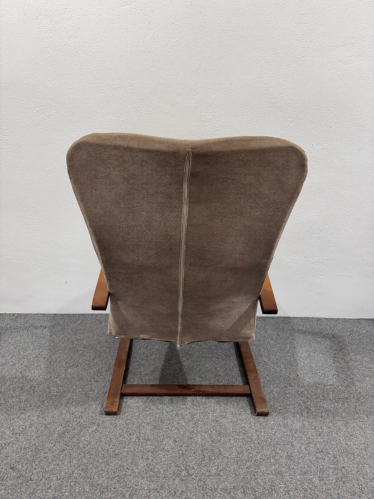Wood and fabric armchair by Alvar Aalto, 1960s 8