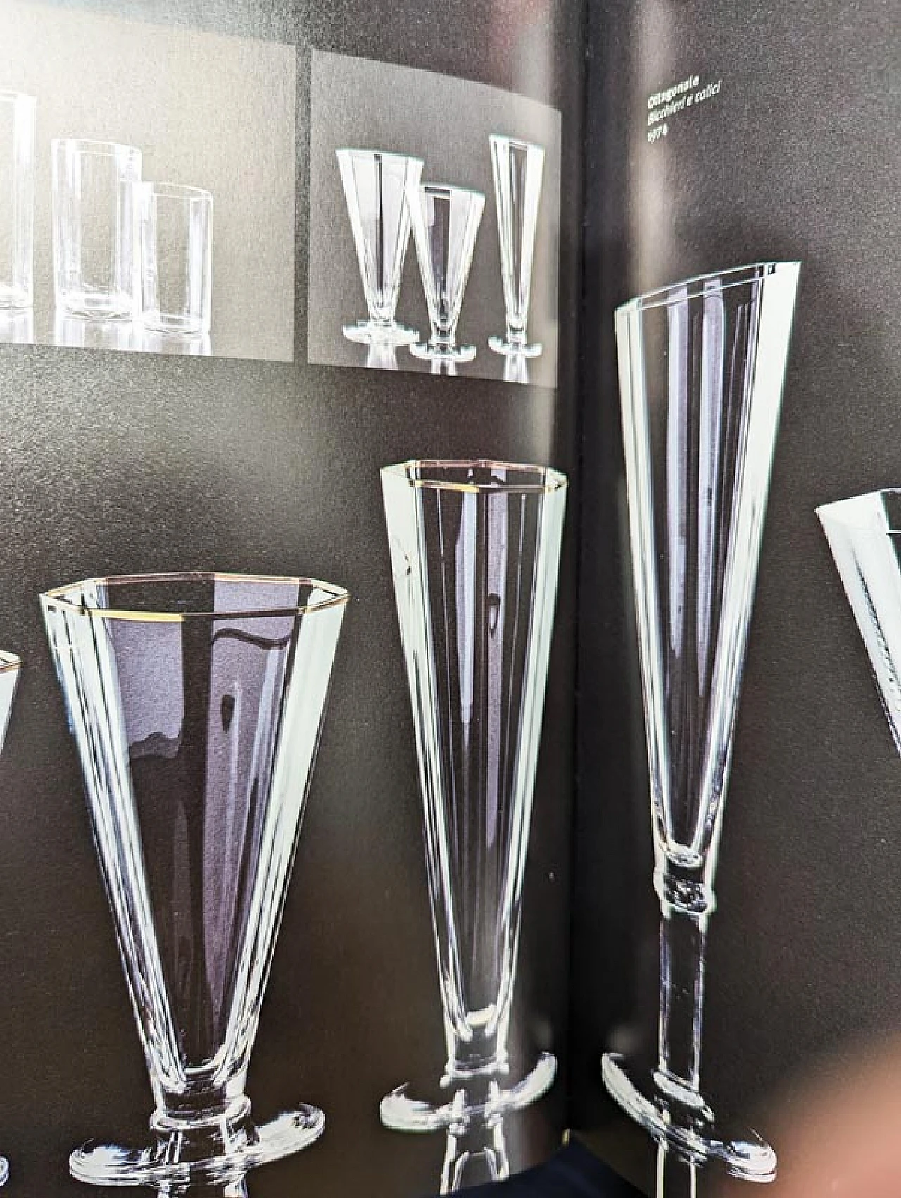 12 Ottagonale flutes in Murano glass by Carlo Moretti, 1970s 10