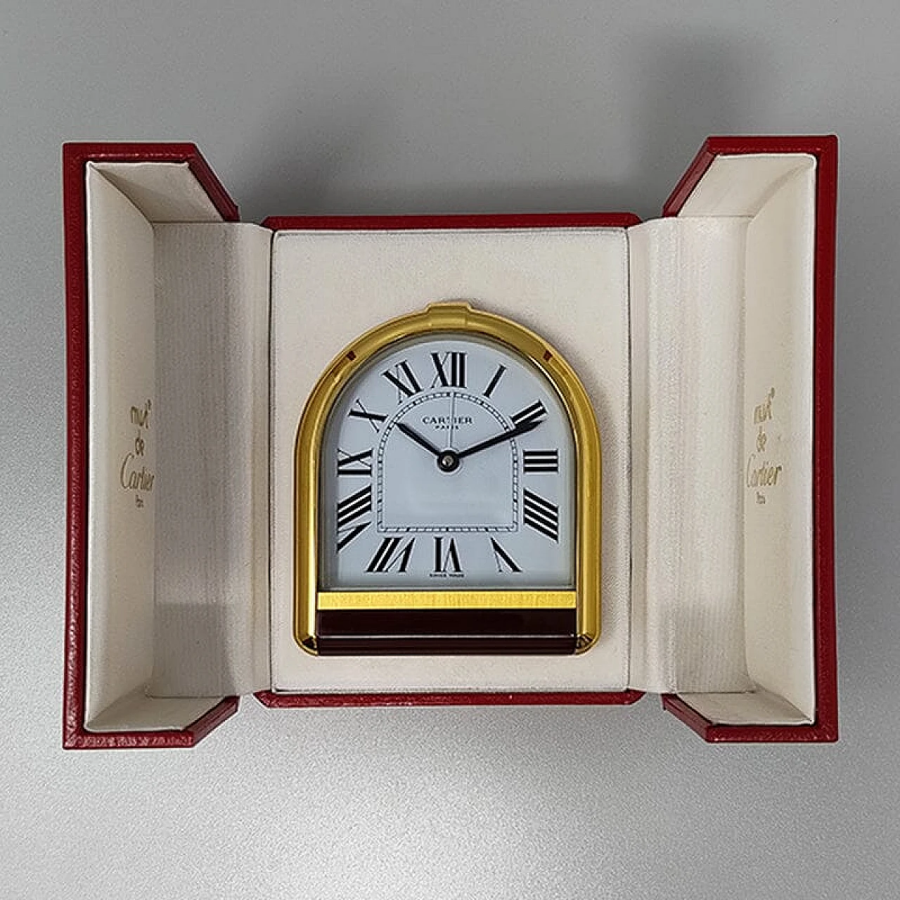 Romane pendulette alarm clock by Cartier, 1980s 9