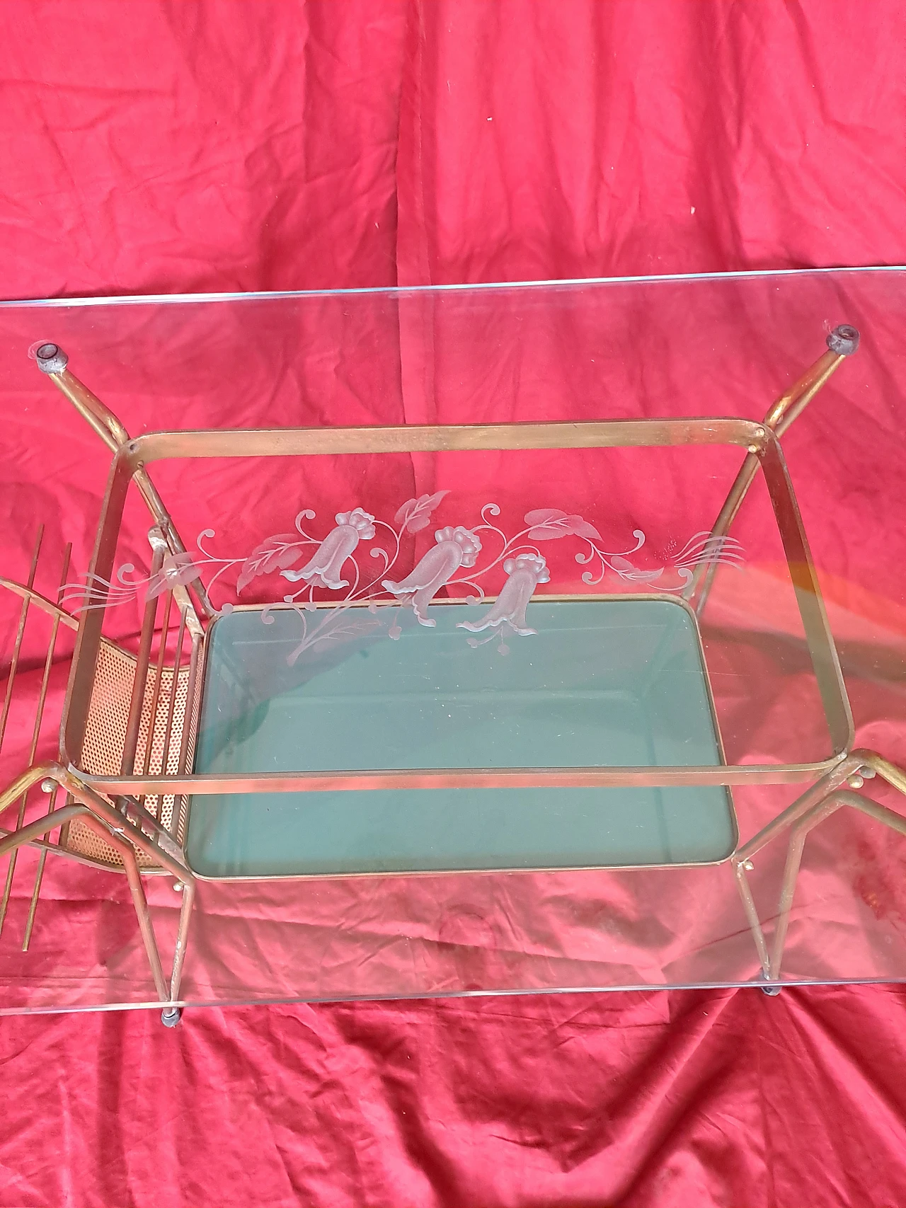 Coffee table with magazine rack attributed to Cesare Lacca, 1950s 4
