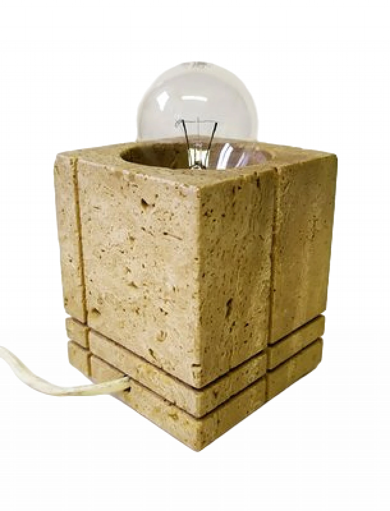 Travertine table lamp by Cerri Nestore, 1960s 7