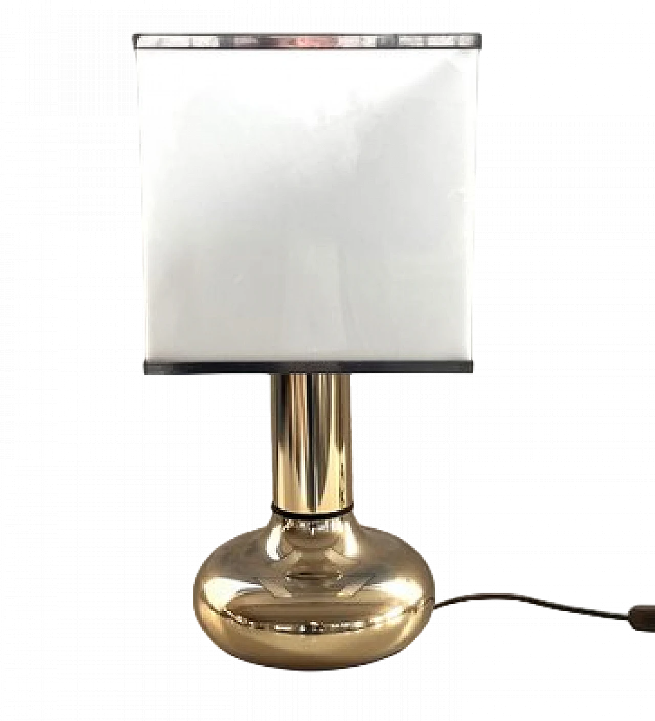 Acrylic glass and metal table lamp by Lamter, 1970s 16