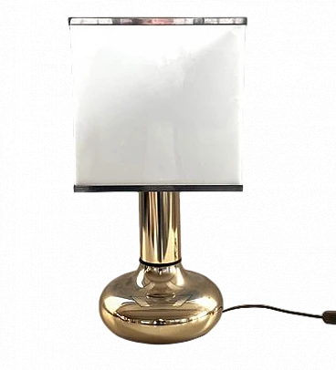 Acrylic glass and metal table lamp by Lamter, 1970s