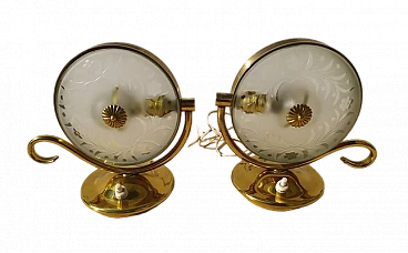 Coppia di lampade da tavolo attribuite a Fontana Arte, anni '40