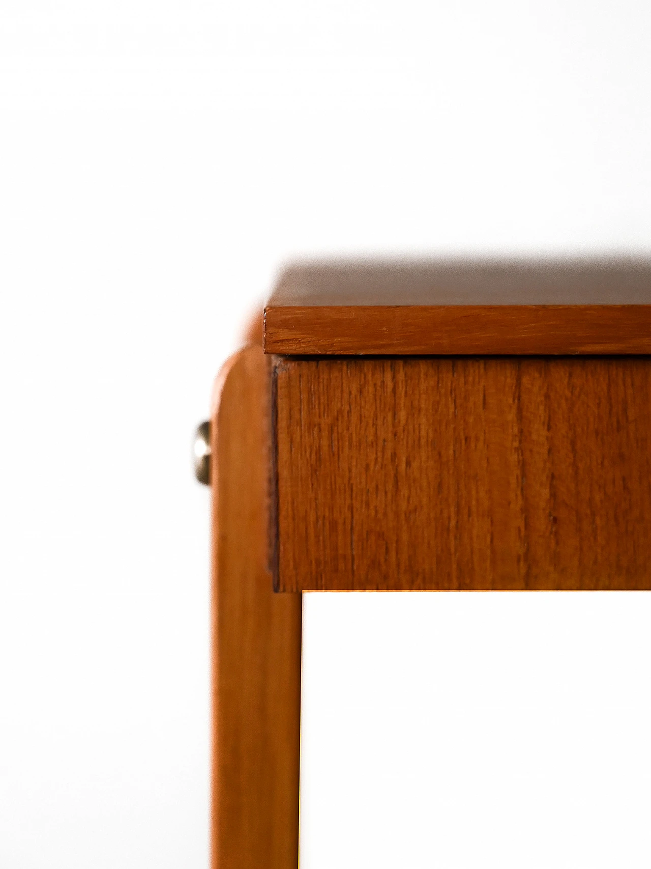 Swedish wood bedside table with drawer, 1960s 6