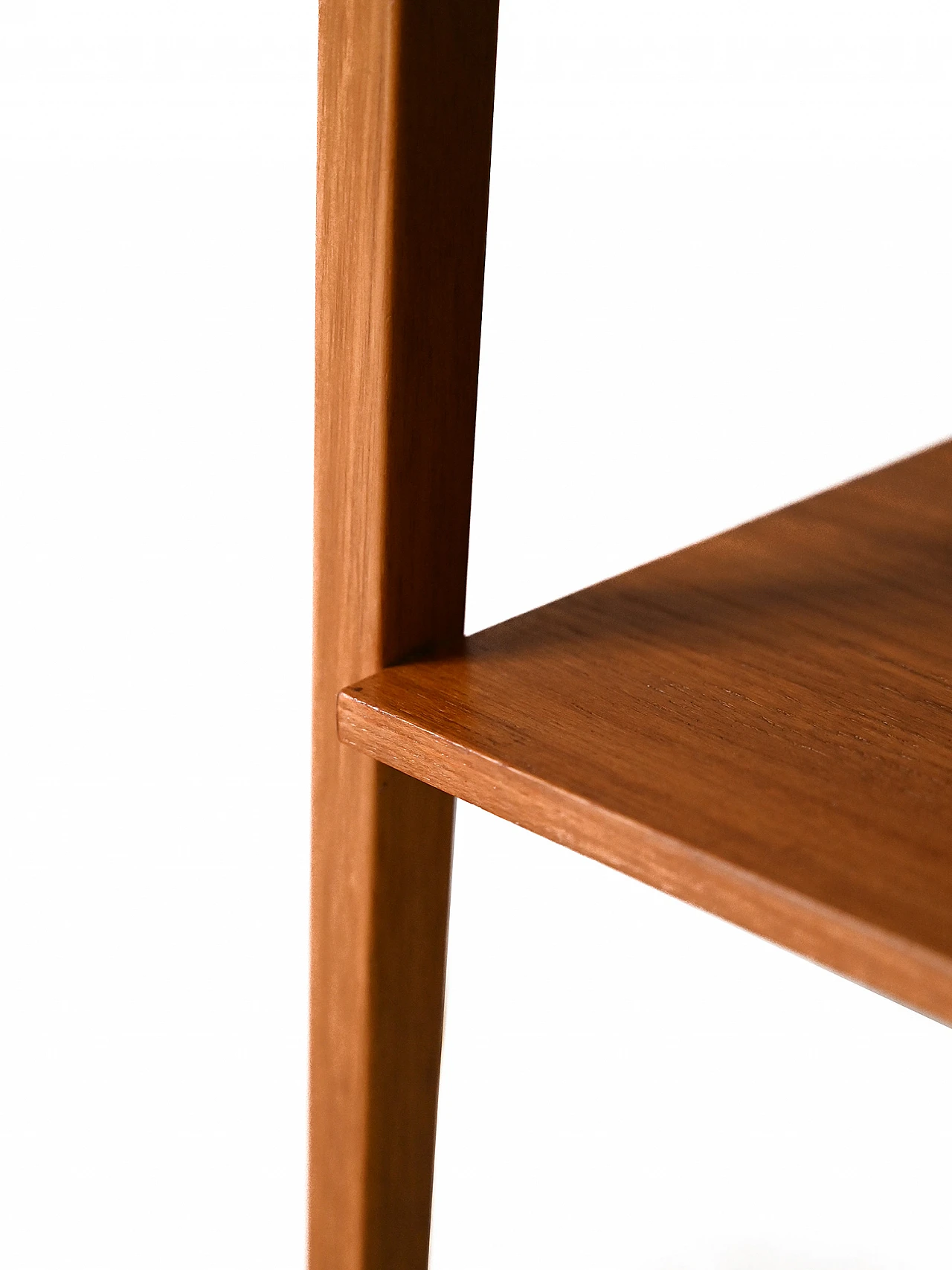 Swedish wood bedside table with drawer, 1960s 7