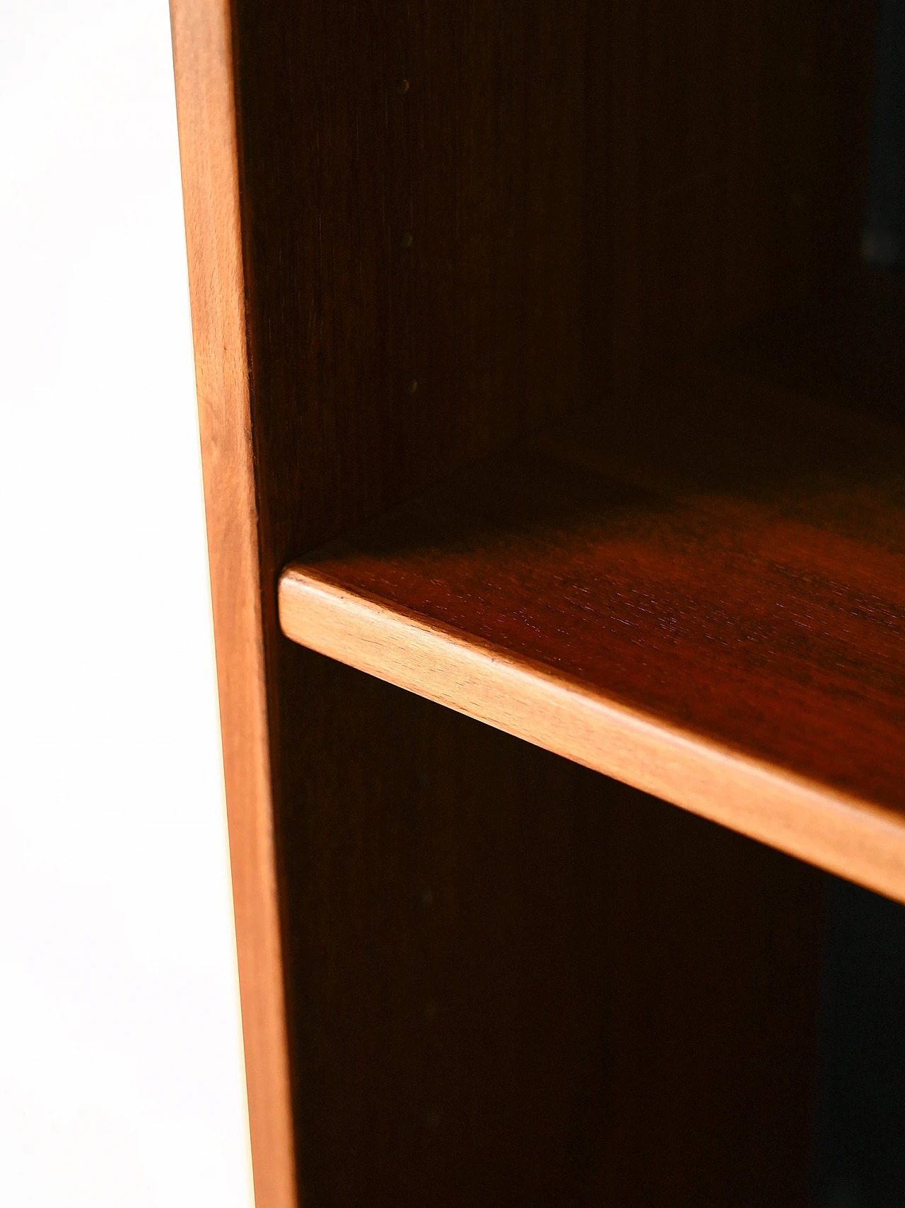 Scandinavian teak bookcase with extractable shelf, 1960s 7