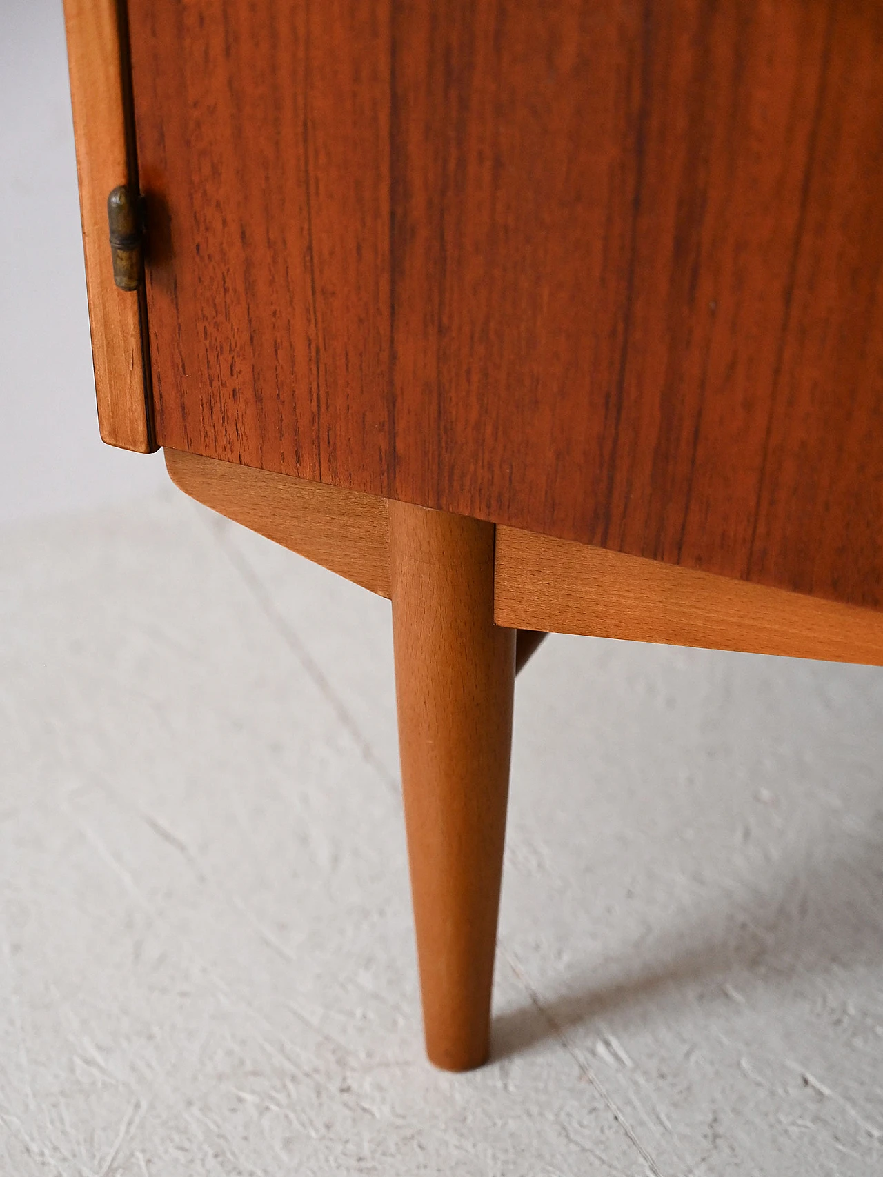 Scandinavian teak bookcase with extractable shelf, 1960s 11