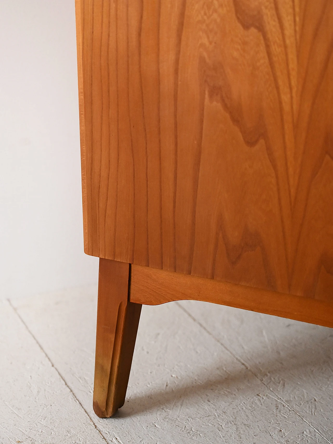 Wooden sideboard with hinged doors & lock, 1950s 8