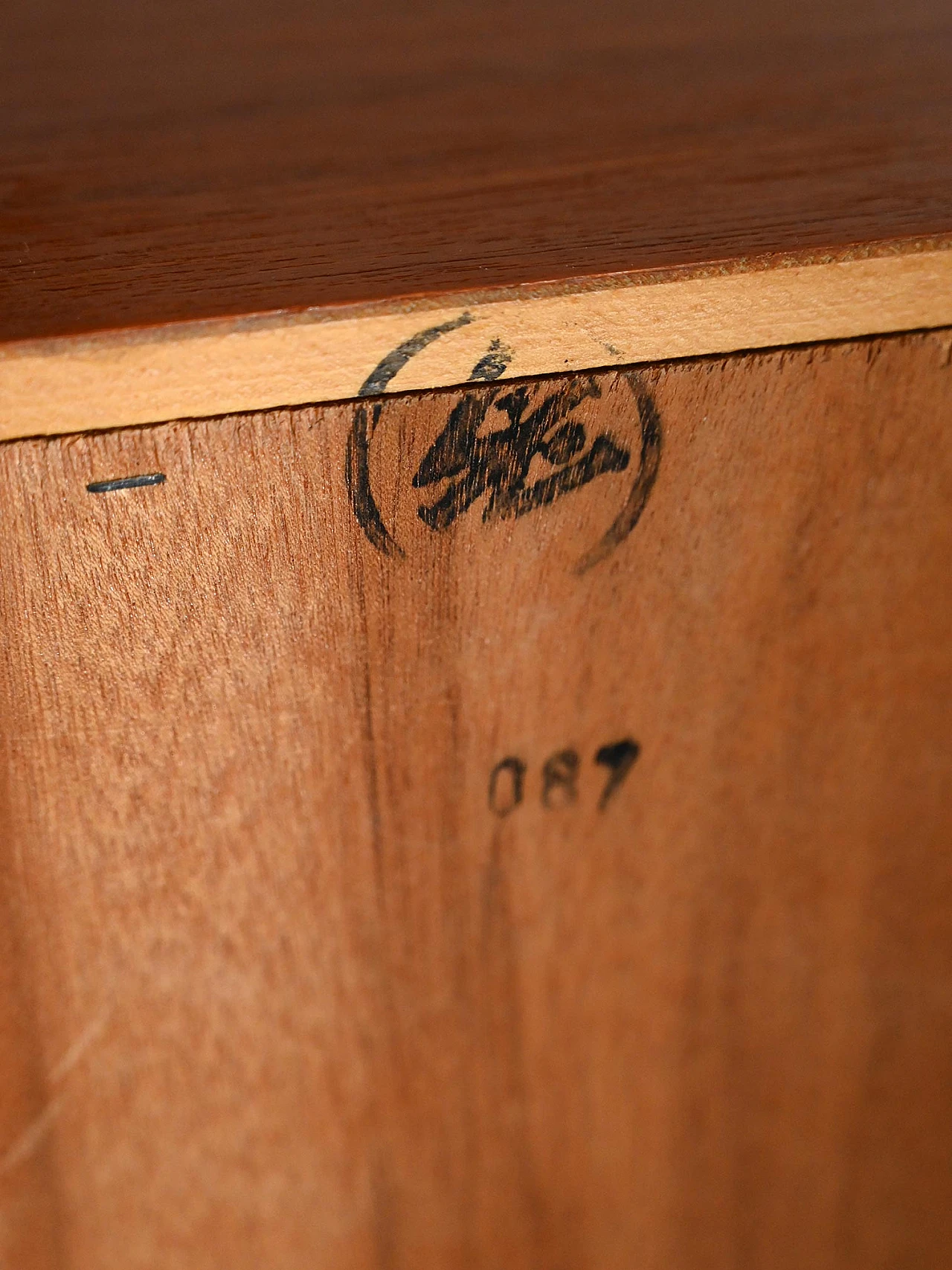 Teak bookcase with open shelving & storage compartment, 1960s 12