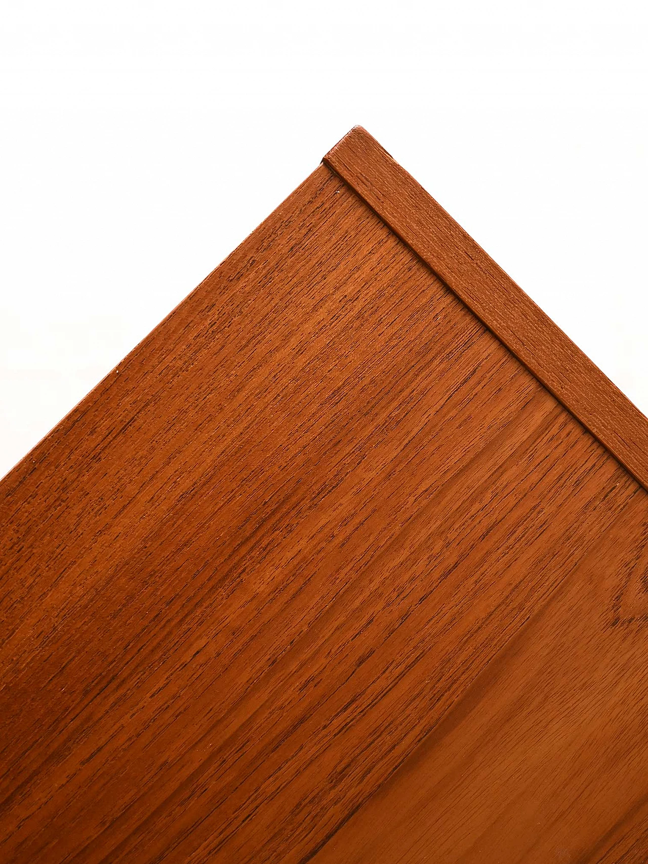 Teak sideboard with drawers & carved handles, 1960s 6