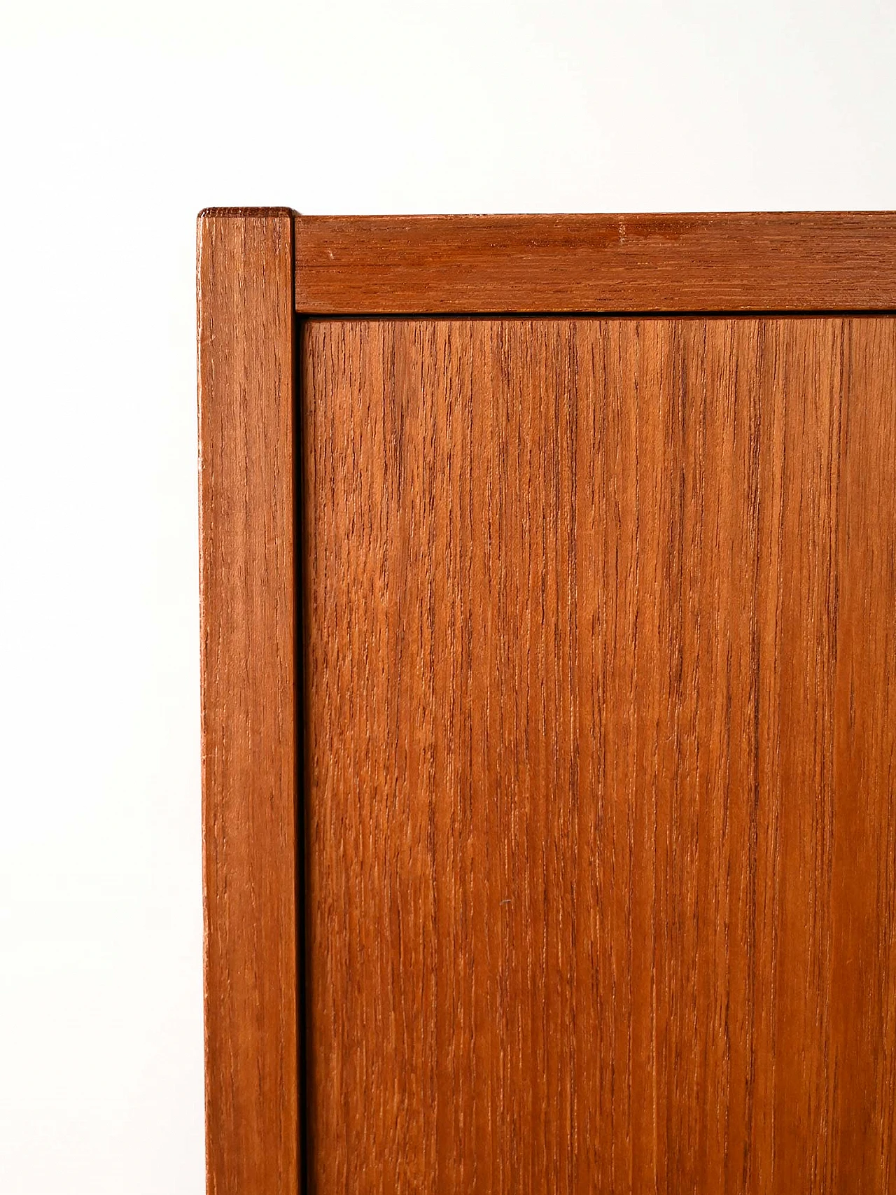 Teak sideboard with drawers & carved handles, 1960s 7