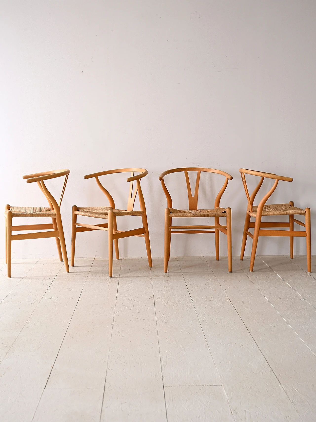 4 CH24 Wishbone Chair chairs by Hans J. Wegner for Carl Hansen & Søn 1