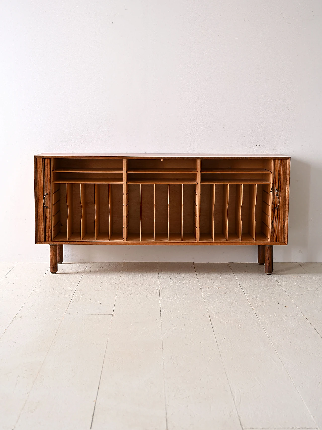 Credenza scandinava in palissandro con portadocumenti/vinili, anni '60 3