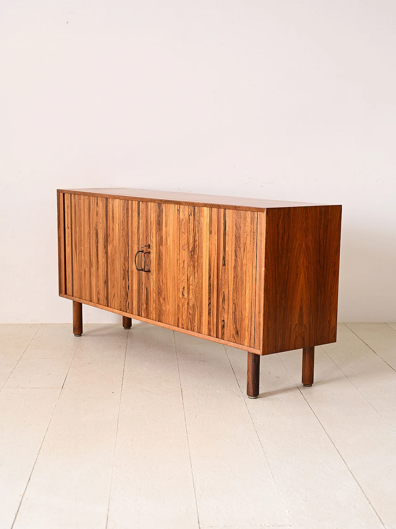 Credenza scandinava in palissandro con portadocumenti/vinili, anni '60 5