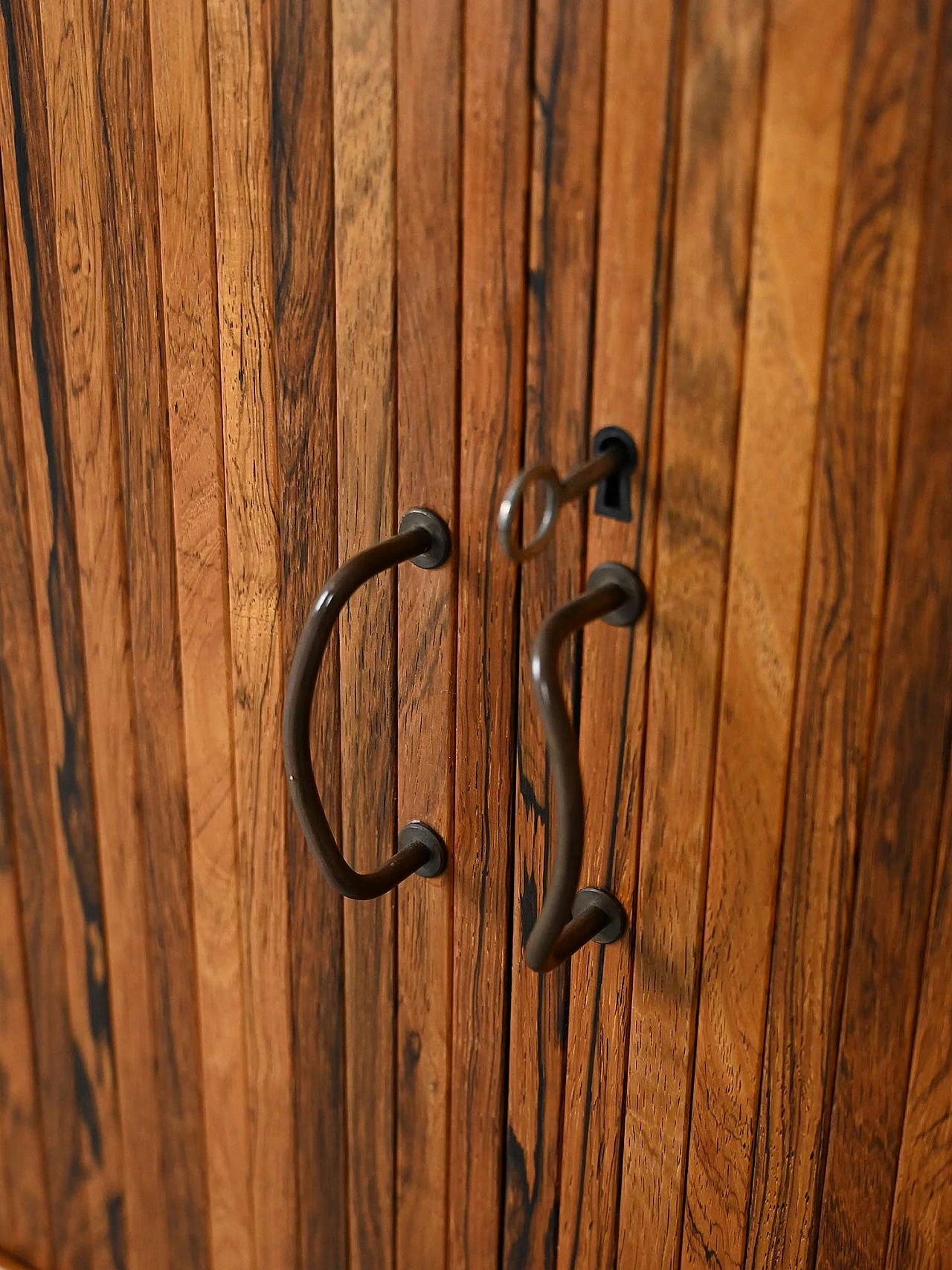 Credenza scandinava in palissandro con portadocumenti/vinili, anni '60 10