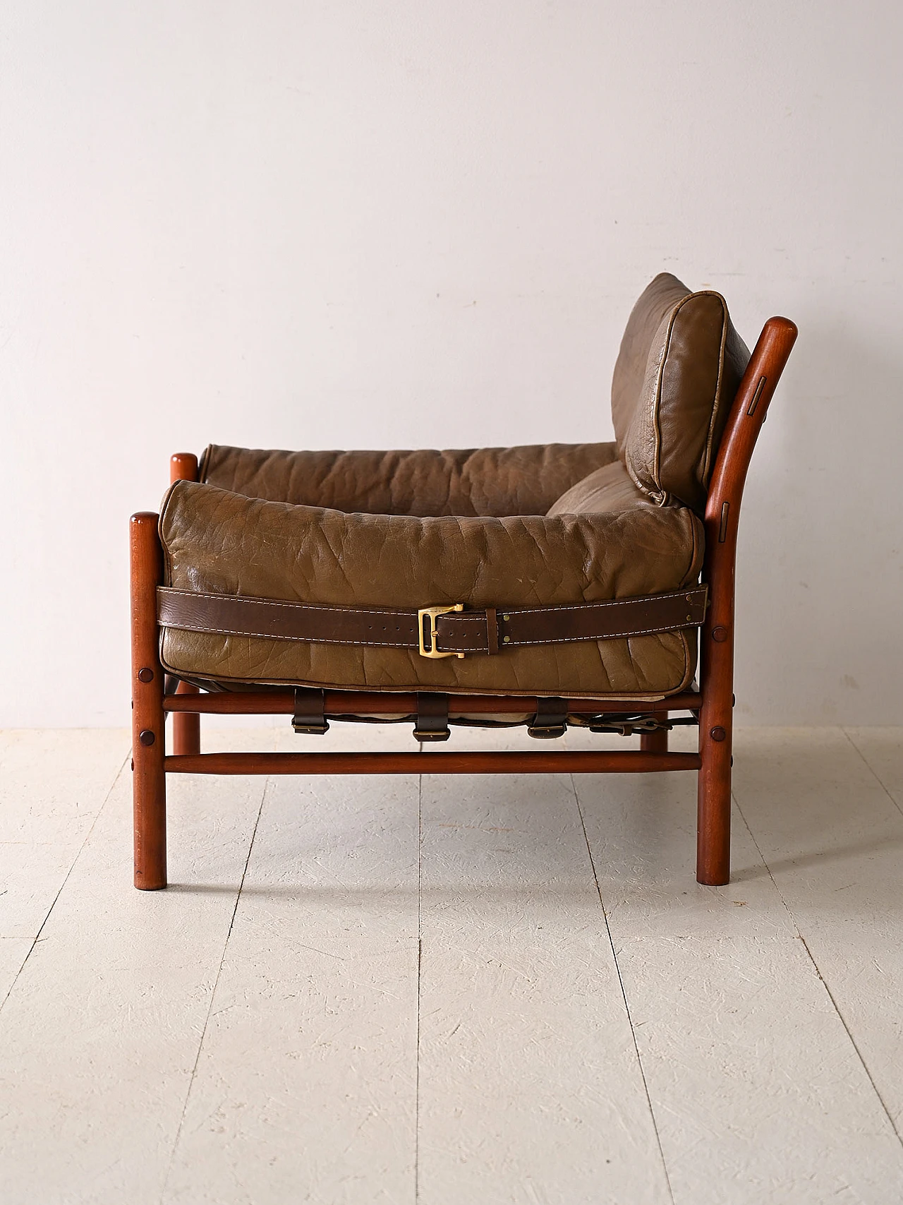 Wood and leather armchair by Arne Norell, 1960s 6