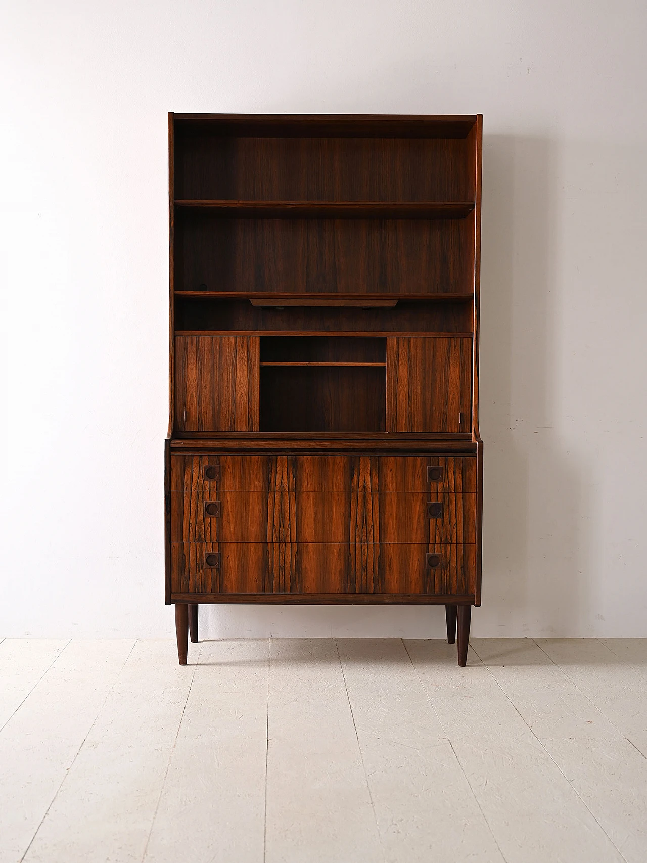 Rosewood bookcase with writing desk by Albert Hansen, 1960s 2