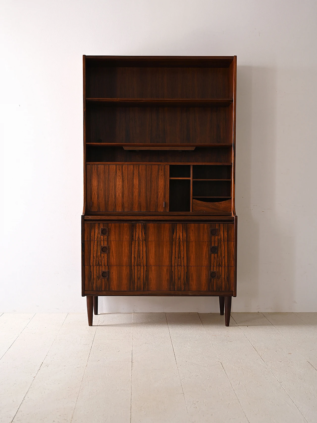 Rosewood bookcase with writing desk by Albert Hansen, 1960s 4