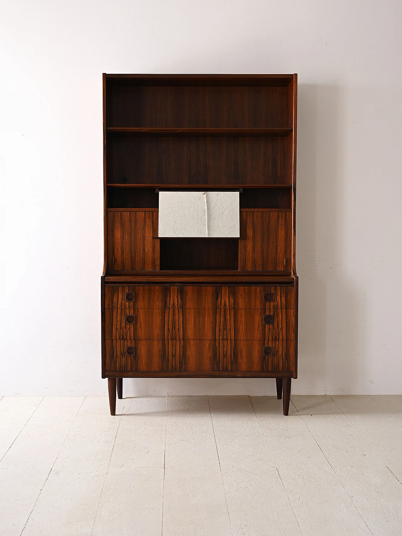 Rosewood bookcase with writing desk by Albert Hansen, 1960s 5