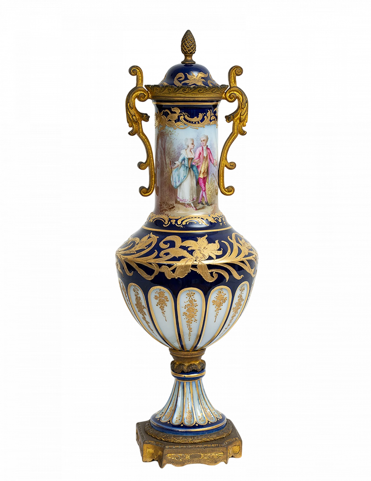 Vaso Napoleone III in porcellana di Sèvres e bronzo dorato, '800 5