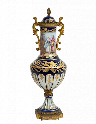 Vaso Napoleone III in porcellana di Sèvres e bronzo dorato, '800