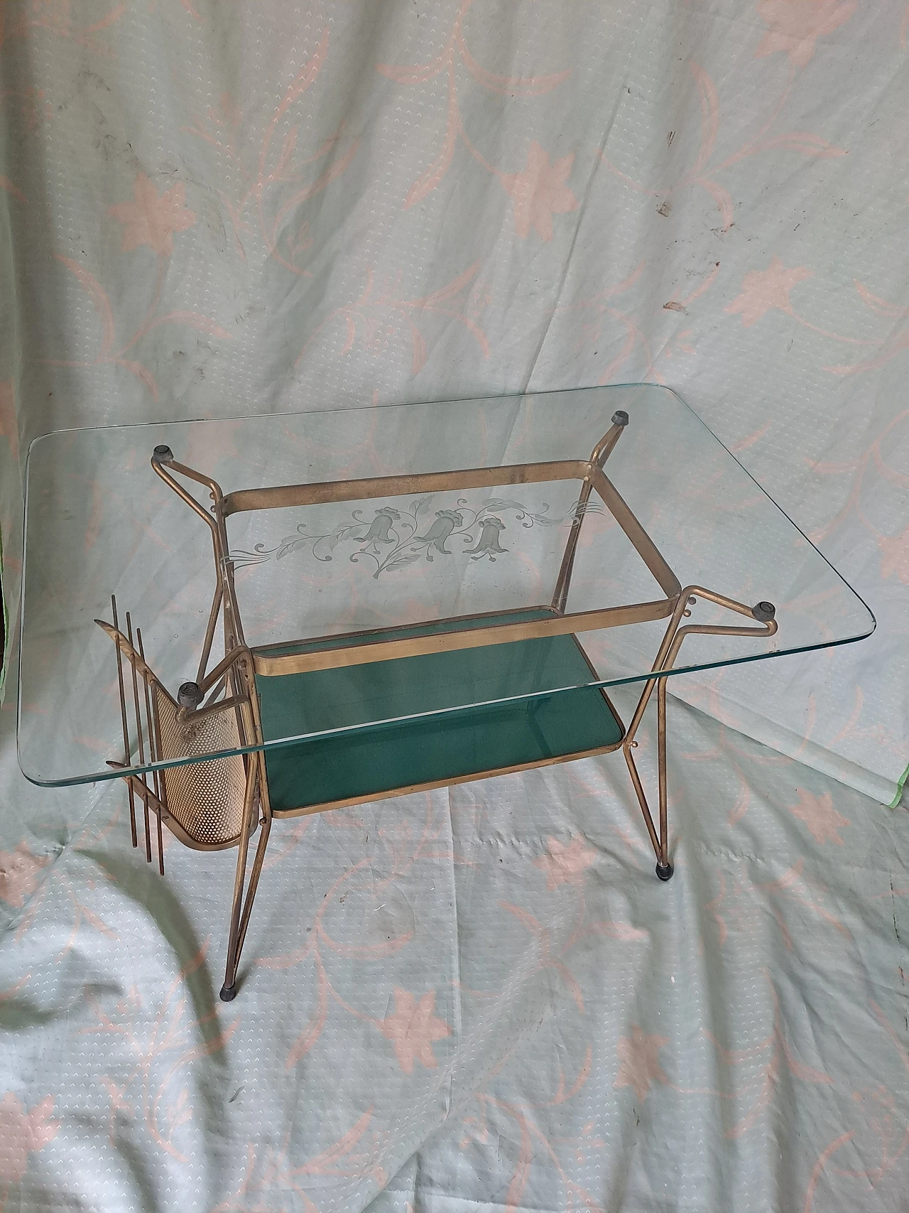Coffee table with magazine rack attributed to Cesare Lacca, 1950s 8