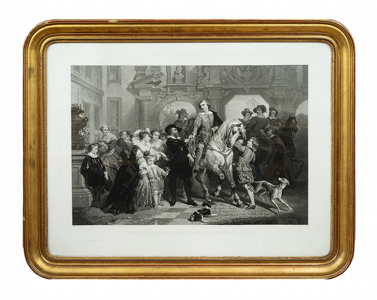 Van Dyck che saluta Rubens, stampa, '800 6