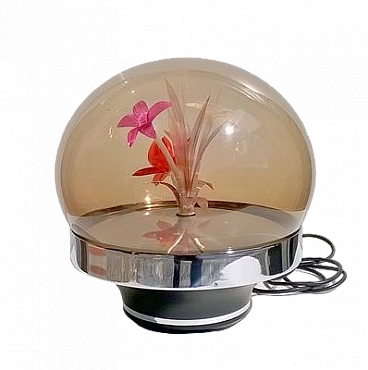 Lampada da tavolo in vetro acrilico, anni '60
