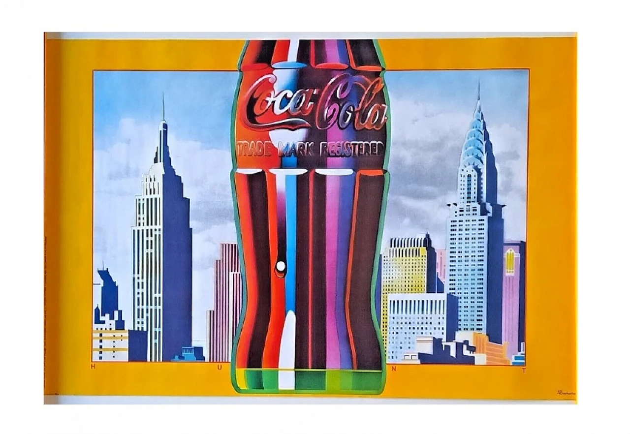 Jan Hunt, Coca Cola - Skyscrapers, poster, 1984 1
