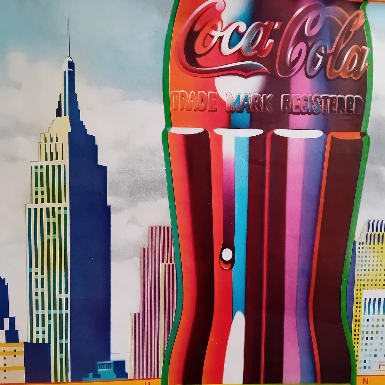 Jan Hunt, Coca Cola - Grattacieli, poster, 1984 2