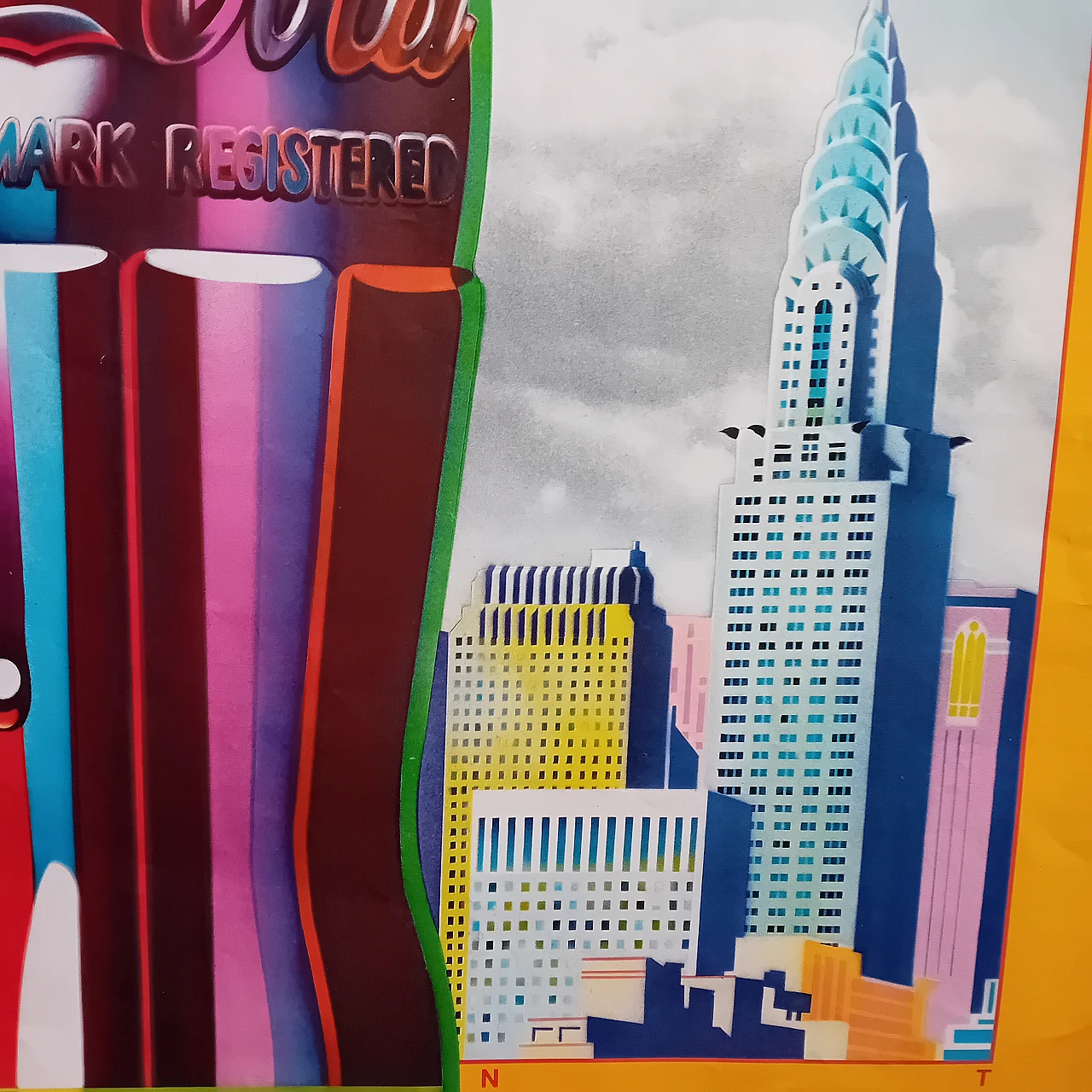 Jan Hunt, Coca Cola - Skyscrapers, poster, 1984 3